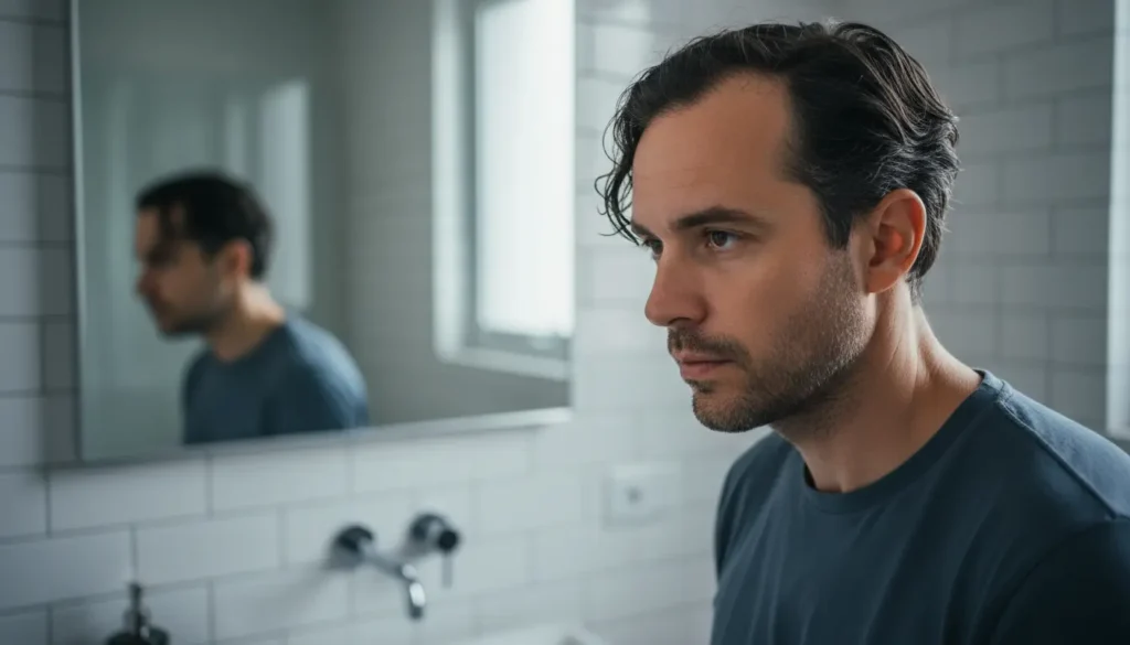 calvície nas entradas