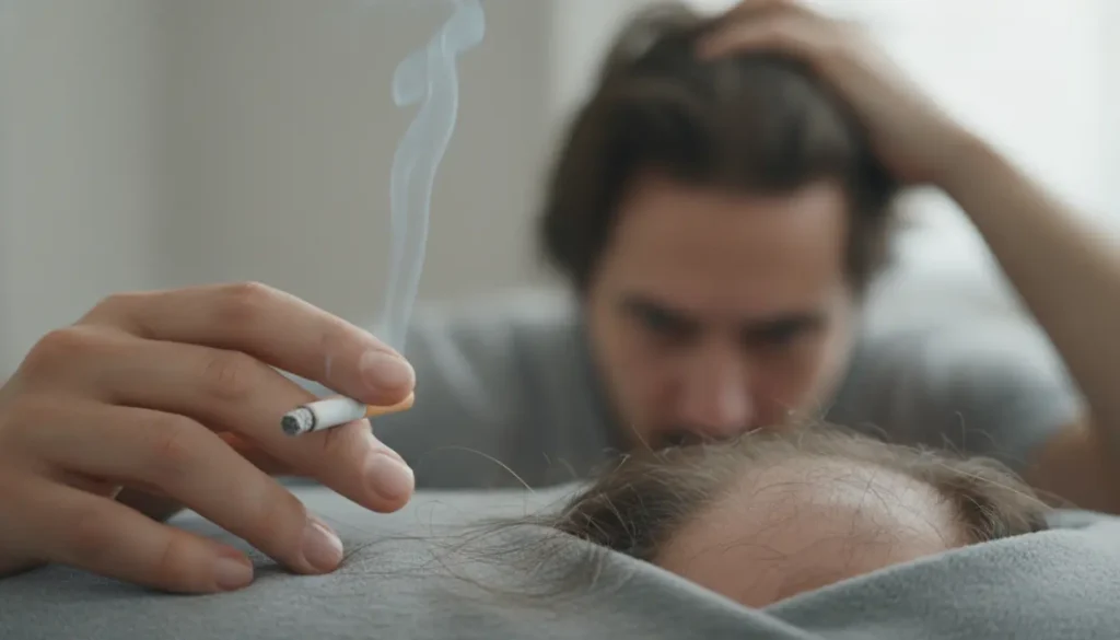 fumar pode provocar queda de cabelo