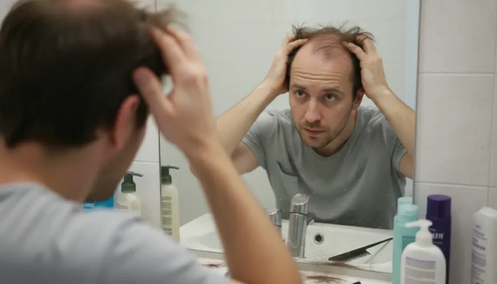 quais são os sinais de queda de cabelo